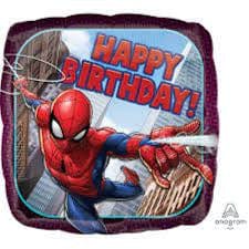 Happy birthday spiderman álblaðra 43cm